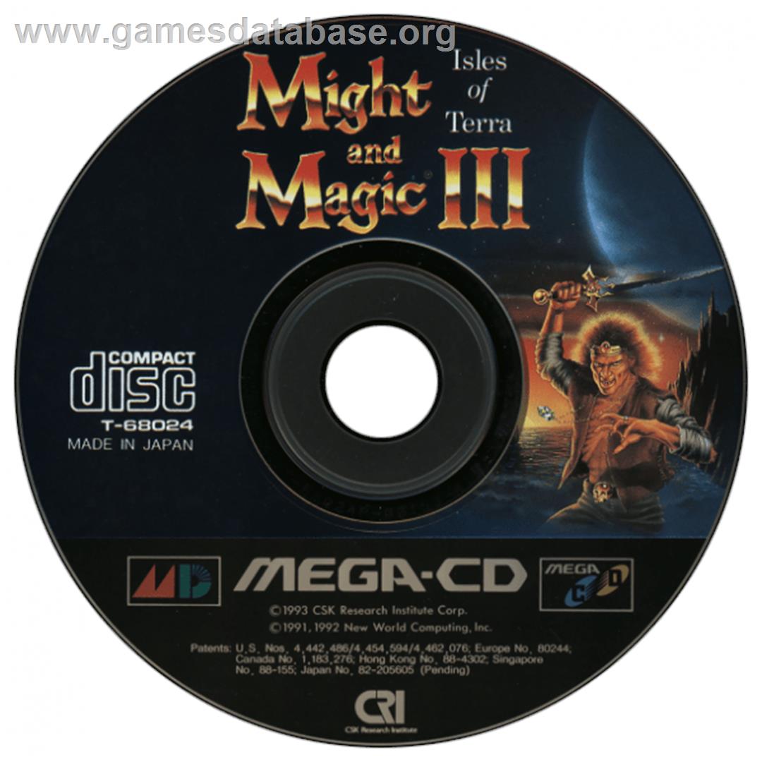 Might And Magic 3 - Isles Of Terra - Sega CD - Artwork - CD