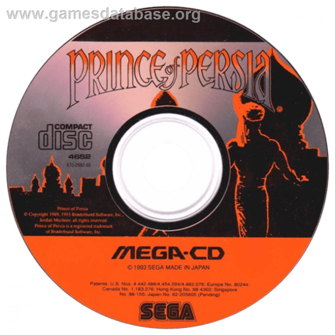 Prince of Persia - Sega CD - Artwork - CD