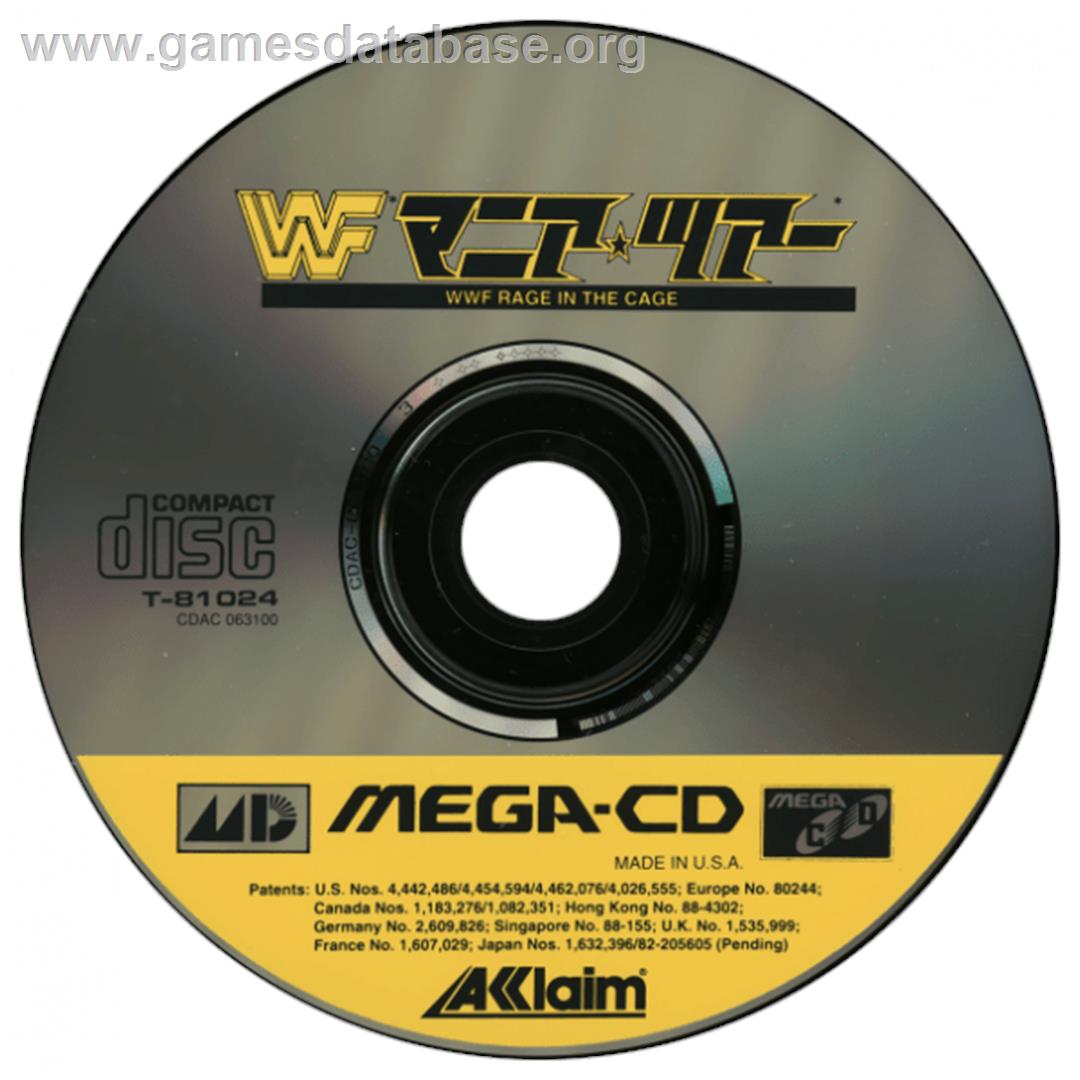 WWF Rage in the Cage - Sega CD - Artwork - CD