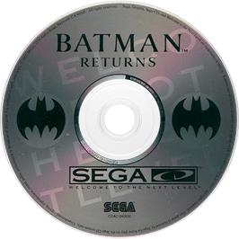 Cartridge artwork for Batman Returns on the Sega CD.