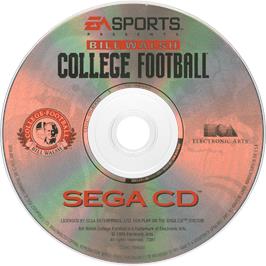 Cartridge artwork for Bill Walsh College Football on the Sega CD.