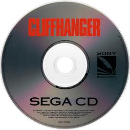 Cartridge artwork for Cliffhanger on the Sega CD.