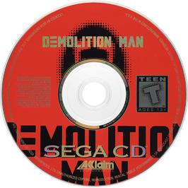 Cartridge artwork for Demolition Man on the Sega CD.