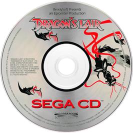 Cartridge artwork for Dragon's Lair on the Sega CD.