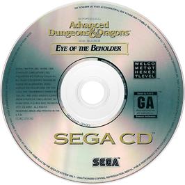Cartridge artwork for Eye of the Beholder on the Sega CD.