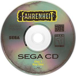 Cartridge artwork for Fahrenheit on the Sega CD.