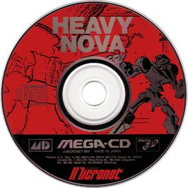Cartridge artwork for Heavy Nova on the Sega CD.