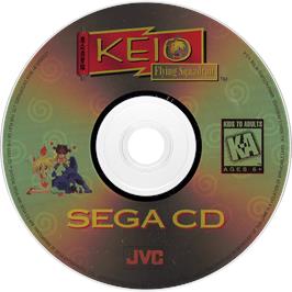 Cartridge artwork for Keio Flying Squadron on the Sega CD.