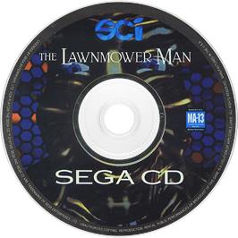 Cartridge artwork for Lawnmower Man, The on the Sega CD.