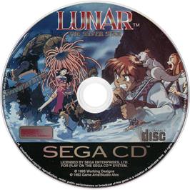 Cartridge artwork for Lunar - The Silver Star on the Sega CD.