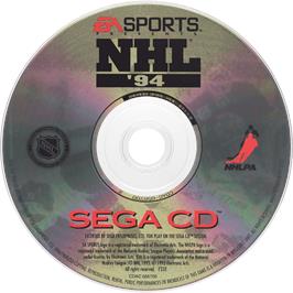 Cartridge artwork for Nhl Hockey '94 on the Sega CD.