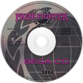 Cartridge artwork for Prize Fighter on the Sega CD.