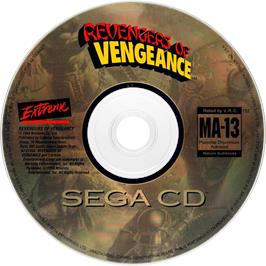 Cartridge artwork for Revengers of Vengeance on the Sega CD.