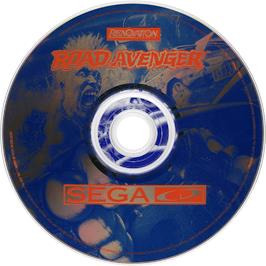 Cartridge artwork for Road Avenger on the Sega CD.