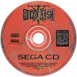 Cartridge artwork for Road Rash on the Sega CD.