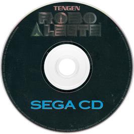 Cartridge artwork for Robo Aleste on the Sega CD.