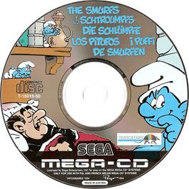 Cartridge artwork for Schtroumpfs, Les on the Sega CD.