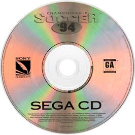 Cartridge artwork for Sensible Soccer on the Sega CD.