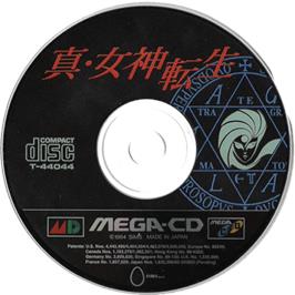 Cartridge artwork for Shin Megami Tensei on the Sega CD.