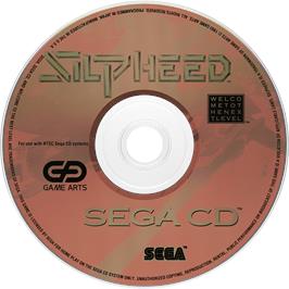 Cartridge artwork for Silpheed on the Sega CD.