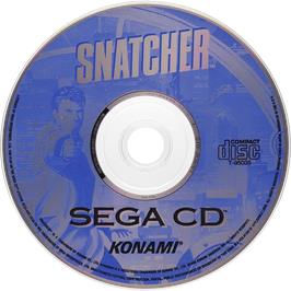 Cartridge artwork for Snatcher on the Sega CD.