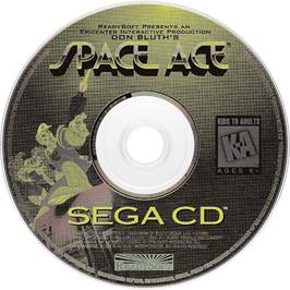 Cartridge artwork for Space Ace on the Sega CD.