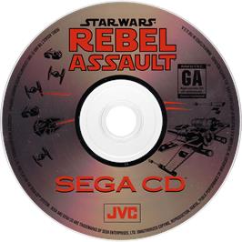 Cartridge artwork for Star Wars - Rebel Assault on the Sega CD.