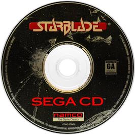Cartridge artwork for Starblade on the Sega CD.