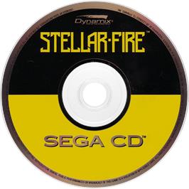 Cartridge artwork for Stellar-Fire on the Sega CD.