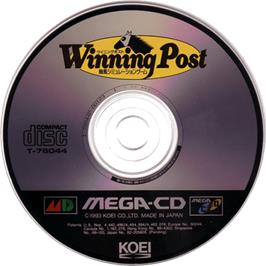 Cartridge artwork for Winning Post on the Sega CD.