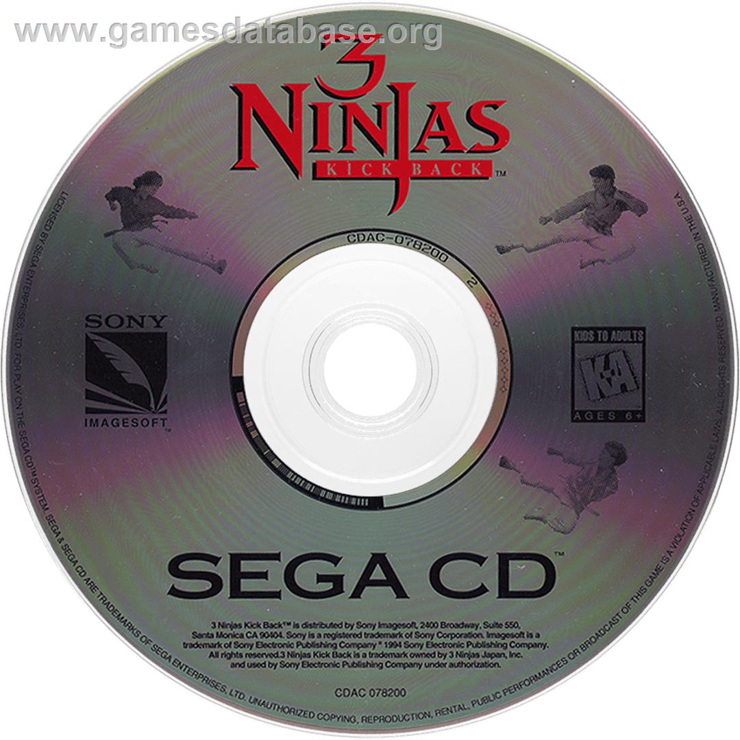 3 Ninjas Kick Back - Sega CD - Artwork - Cartridge