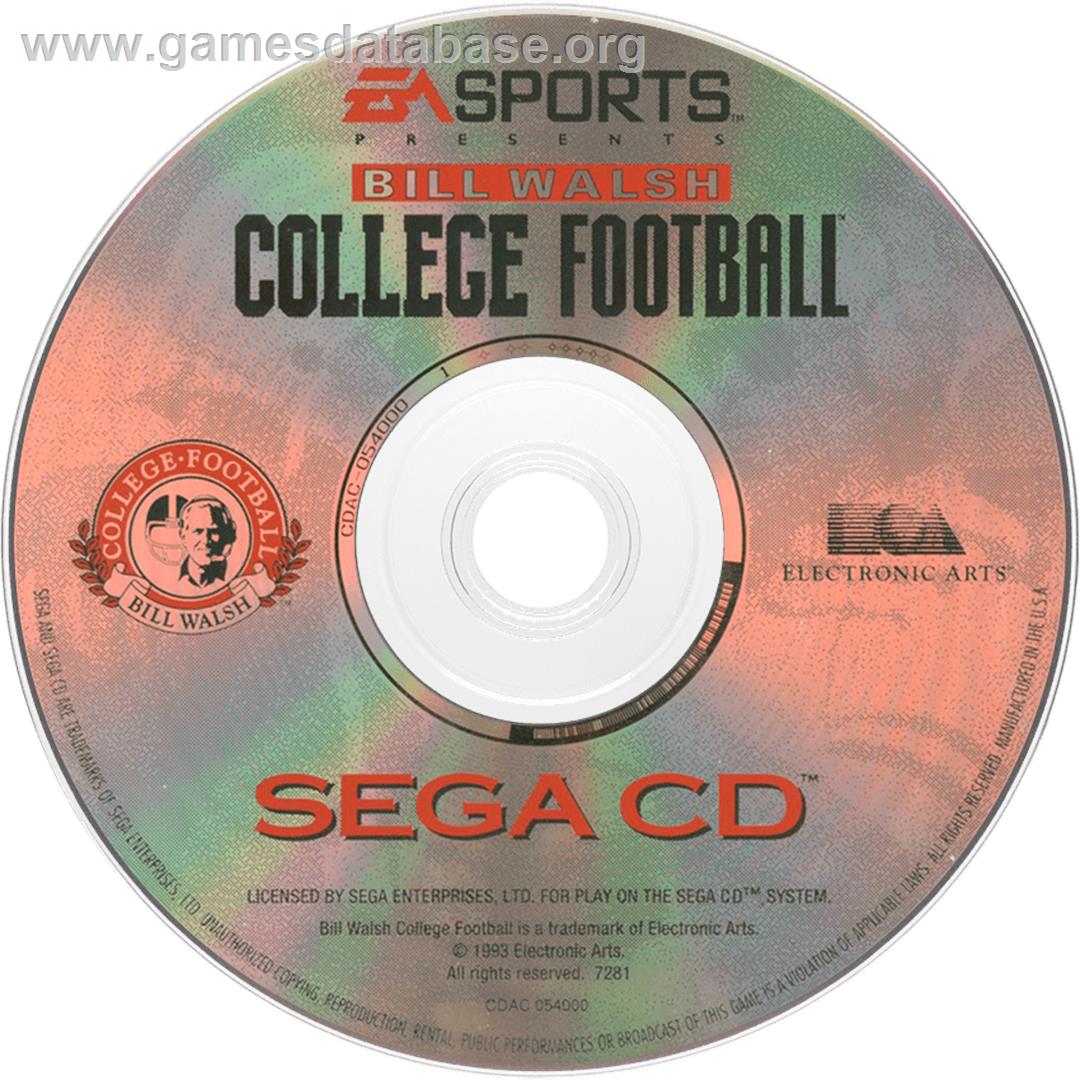 Bill Walsh College Football - Sega CD - Artwork - Cartridge