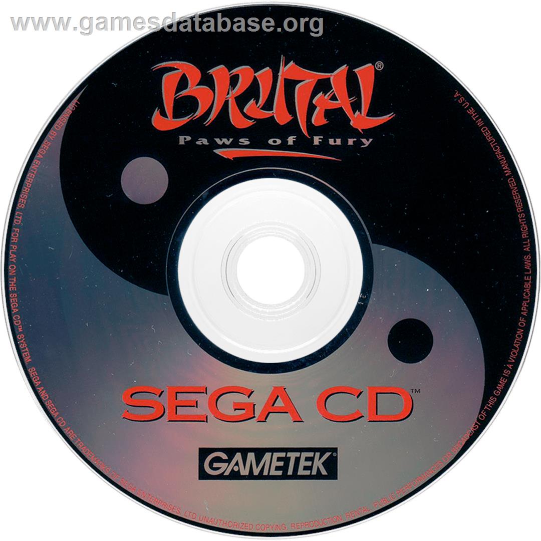 Brutal: Paws of Fury - Sega CD - Artwork - Cartridge