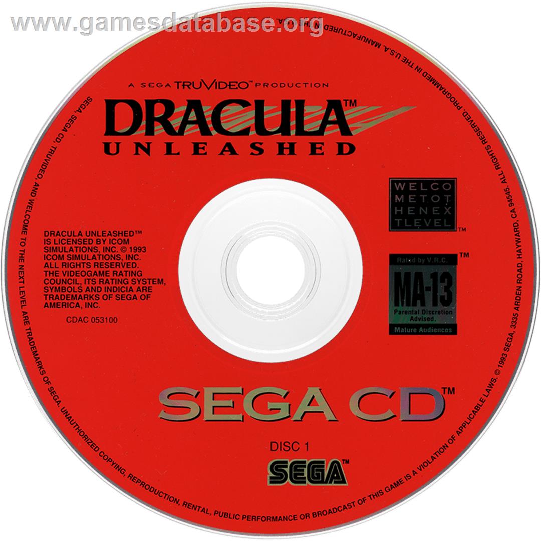 Dracula Unleashed - Sega CD - Artwork - Cartridge