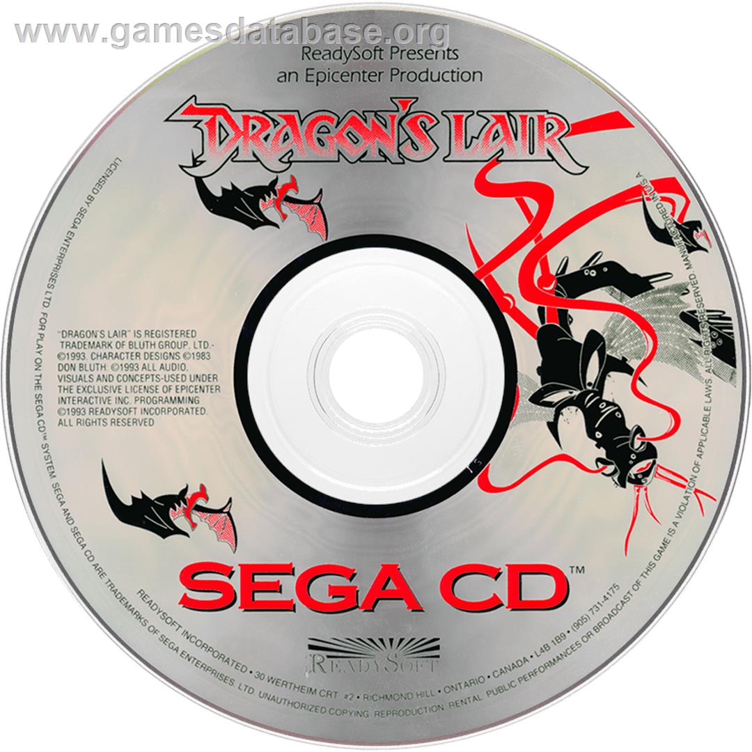 Dragon's Lair - Sega CD - Artwork - Cartridge