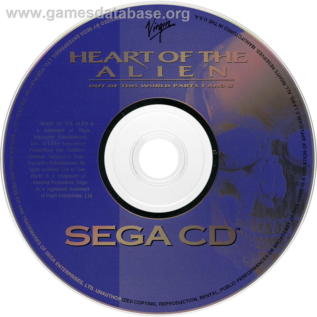 Heart of the Alien: Out of this World parts I and 2 - Sega CD - Artwork - Cartridge