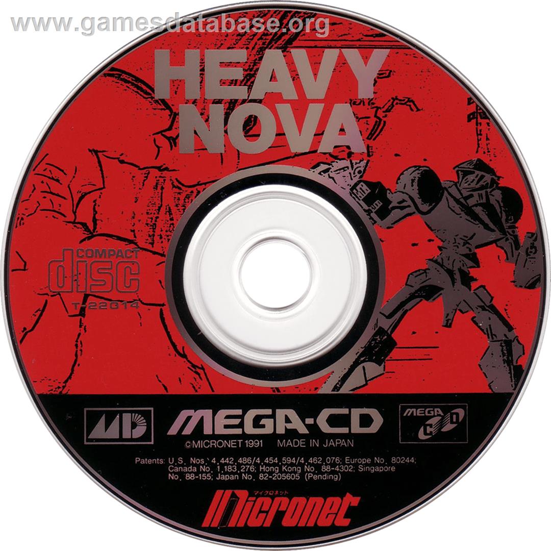 Heavy Nova - Sega CD - Artwork - Cartridge