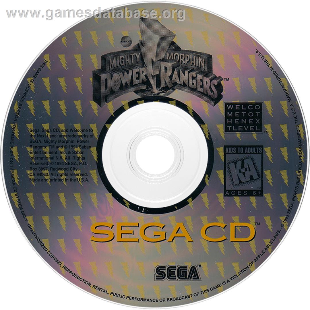 Mighty Morphin Power Rangers - Sega CD - Artwork - Cartridge
