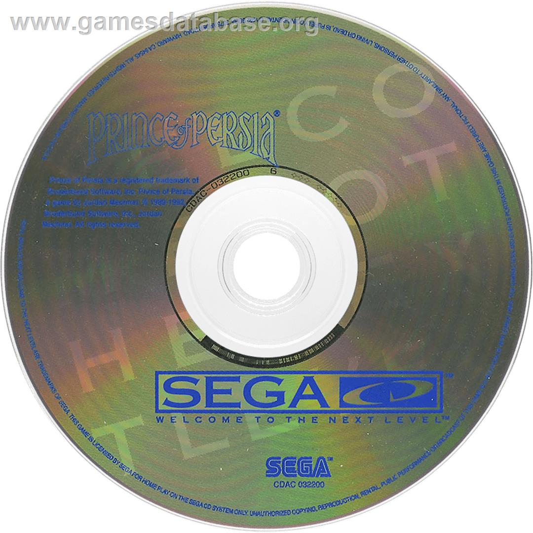Prince Of Persia - Sega CD - Artwork - Cartridge