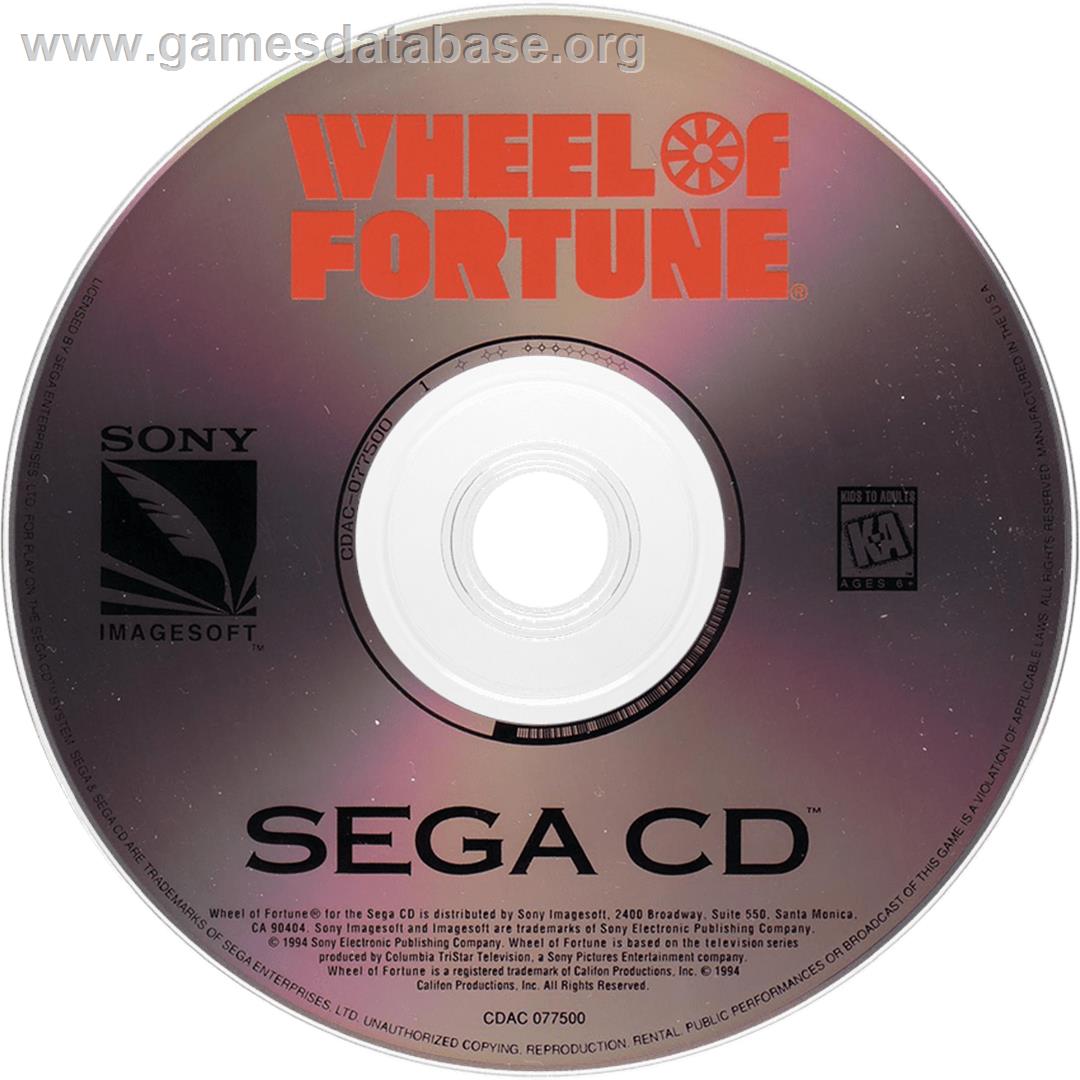 Wheel Of Fortune - Sega CD - Artwork - Cartridge