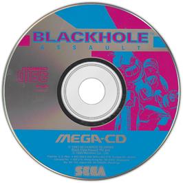 Artwork on the Disc for Blackhole Assault on the Sega CD.