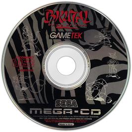 Artwork on the Disc for Brutal: Paws of Fury on the Sega CD.