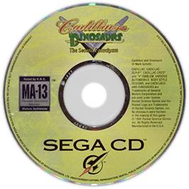 Artwork on the Disc for Cadillacs and Dinosaurs: The Second Cataclysm on the Sega CD.