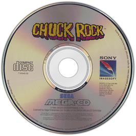 Artwork on the Disc for Chuck Rock on the Sega CD.