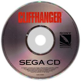 Artwork on the Disc for Cliffhanger on the Sega CD.