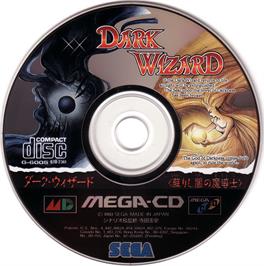 Artwork on the Disc for Dark Wizard on the Sega CD.
