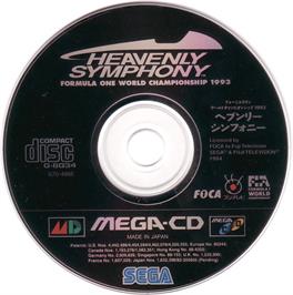 Artwork on the Disc for Formula 1 World Championship: Beyond the Limit on the Sega CD.