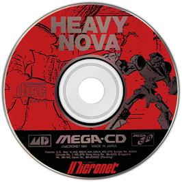 Artwork on the Disc for Heavy Nova on the Sega CD.
