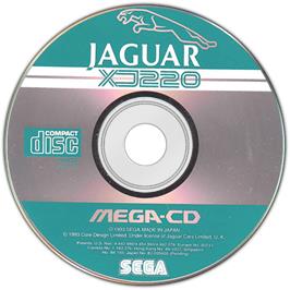 Artwork on the Disc for Jaguar XJ220 on the Sega CD.