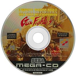Artwork on the Disc for Lethal Enforcers II: Gun Fighters on the Sega CD.